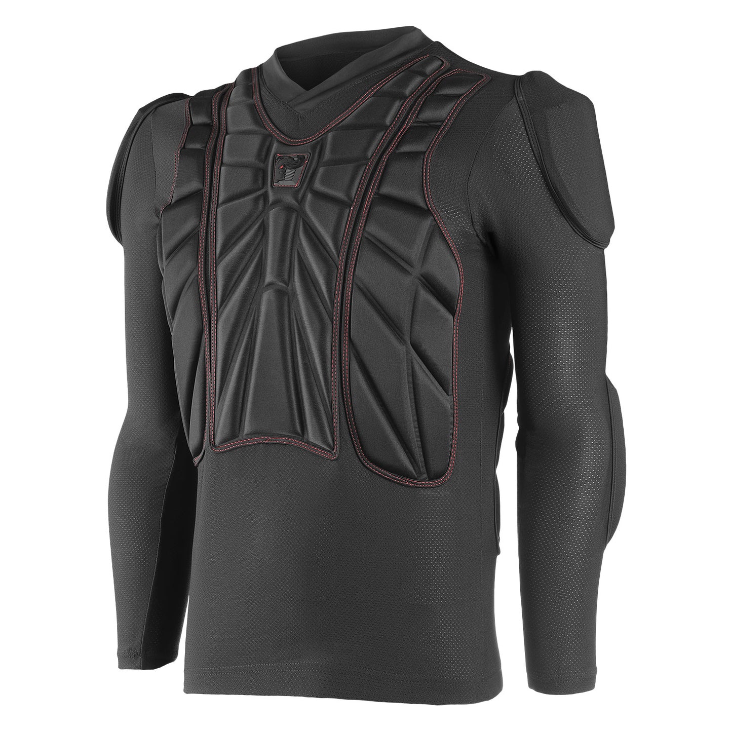 Black protective long sleeve vest with padding