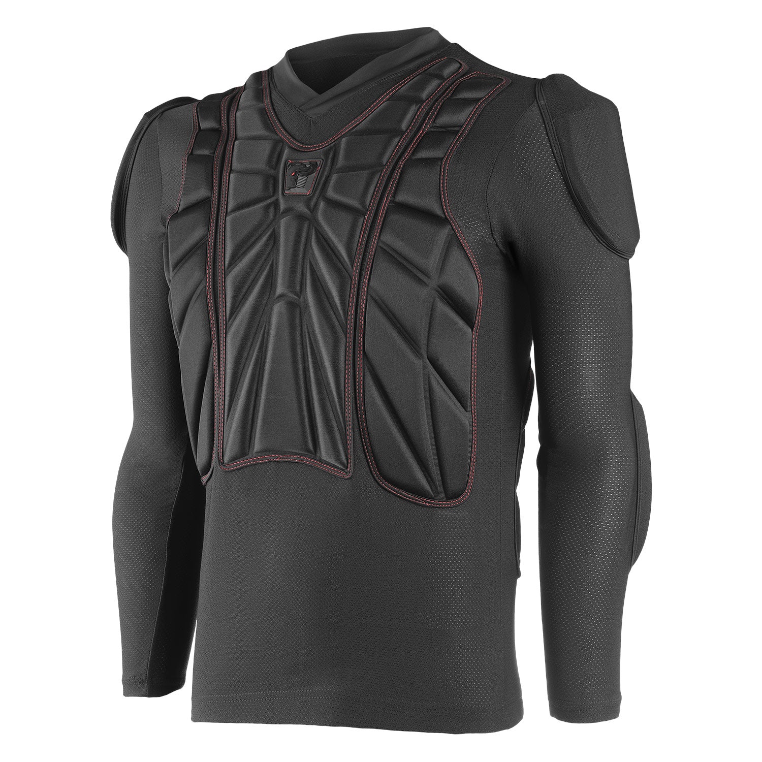 Black protective long sleeve vest with padding