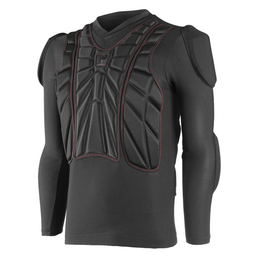 Black protective long sleeve vest with padding