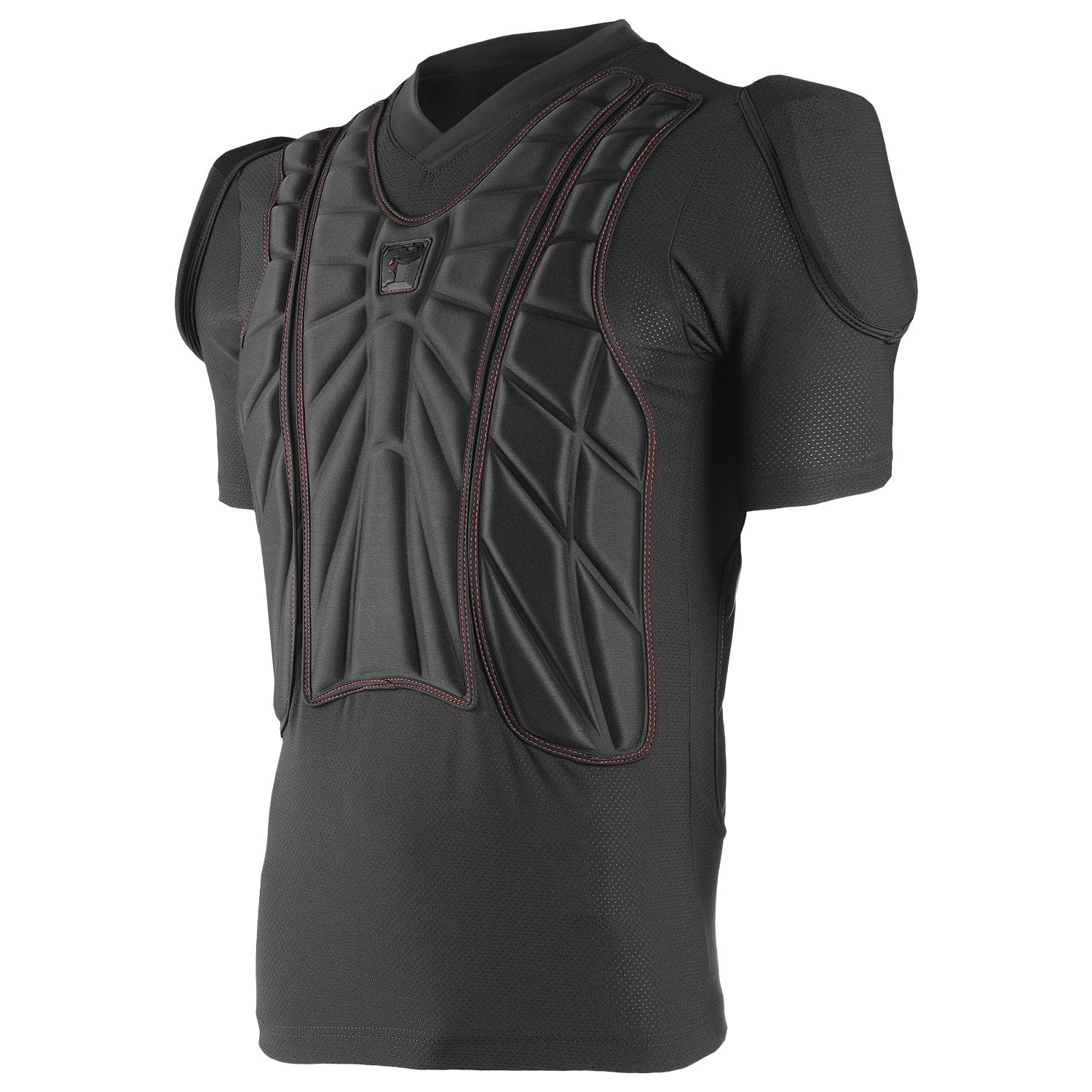 Black protective vest with shoulder pads
