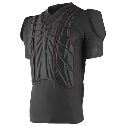 Black protective vest with shoulder pads