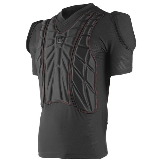 Black protective vest with shoulder pads